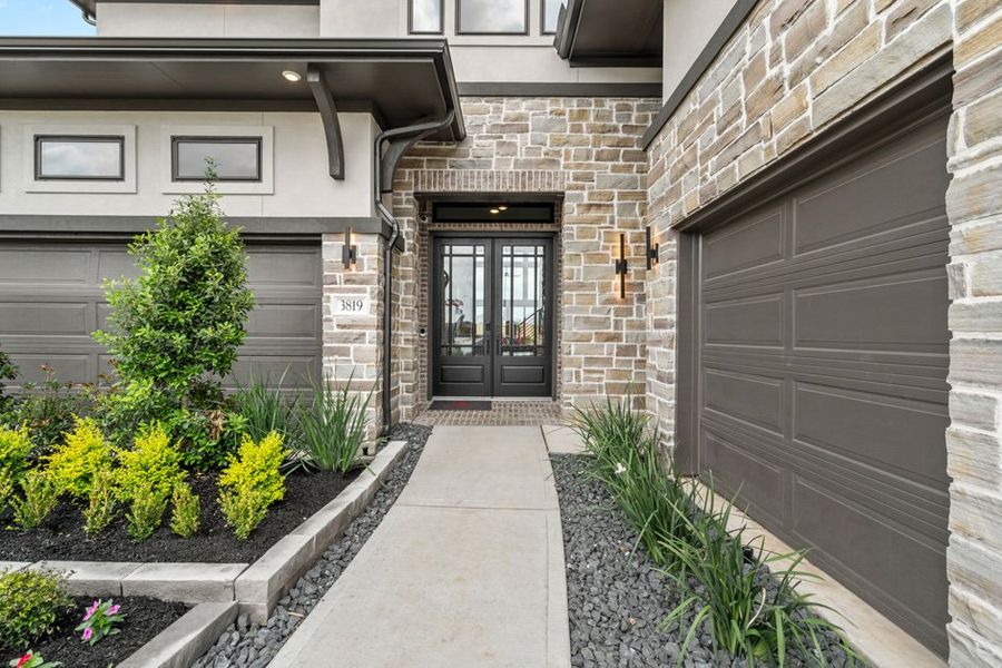 Exterior details and patio area of a home in Legacy Prairie at Katy Court 60', Katy (Image 3).