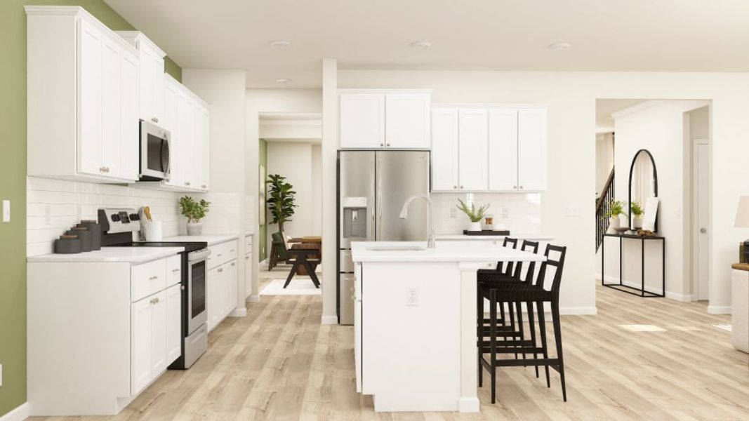 Representative furnished interior of a home built from the Hickory by Lennar in Elizabeth: Arbor, Fort Mill (Image 12).