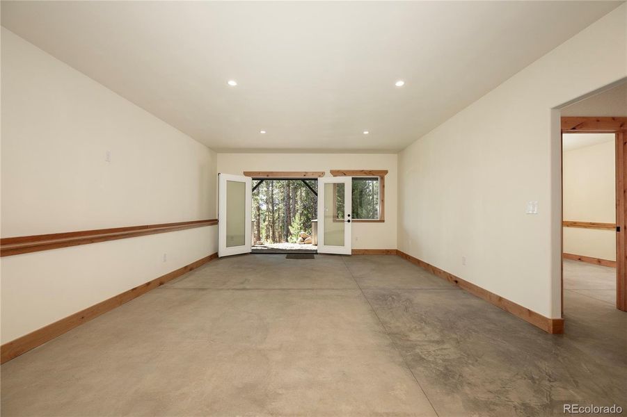 Family room with outside access