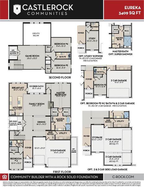2D floor plan layout for the Eureka by CastleRock Communities in Sanctuary, Salado, TX (Image 3). 2D floor plan layout for the Eureka by CastleRock Communities in Sanctuary, Salado, TX (Image 3).