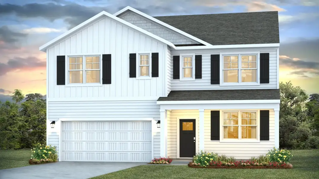 Front exterior of a new home in Vineyard Trail, Jacksonville, NC, highlighting curb appeal (Image 1). Front exterior of a new home in Vineyard Trail, Jacksonville, NC, highlighting curb appeal (Image 1).