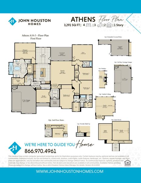 2D floor plan layout of this home in Levante - 1 Acre Lots, Waxahachie, TX (Image 5).