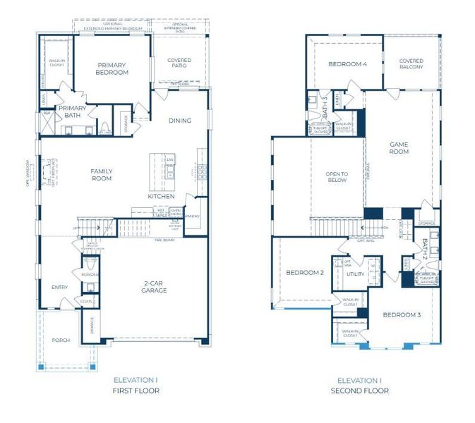 2D floor plan layout of this home in Persimmon, Buda, TX (Image 4).