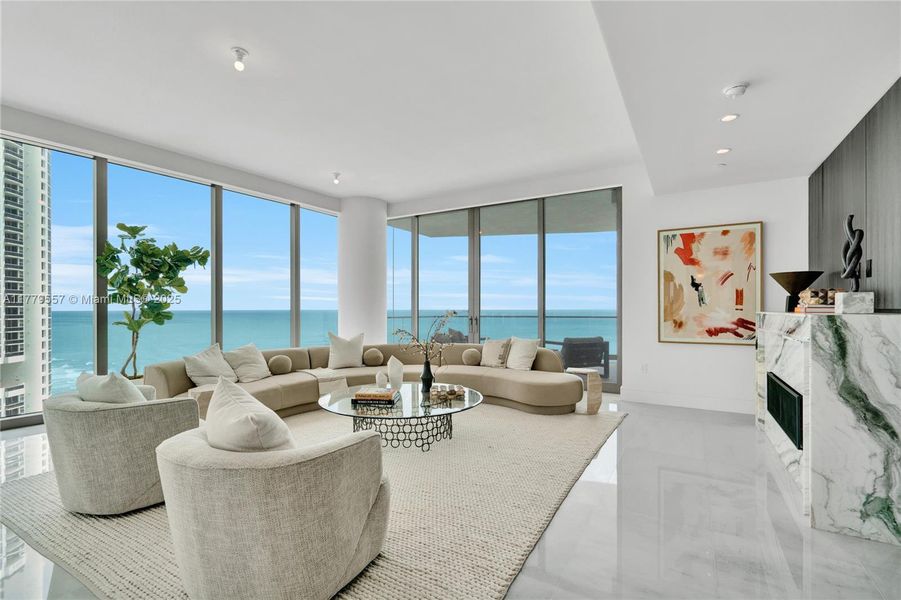 Furnished interior view inside a new home in The Estates at Acqualina, Sunny Isles Beach (Image 3). Furnished interior view inside a new home in The Estates at Acqualina, Sunny Isles Beach (Image 3).
