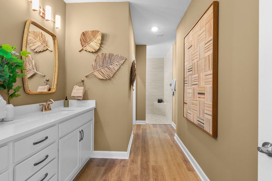 Representative furnished interior of a home built from the The Seashore Multigen by Chesapeake Homes in Coastal Club of the Carolinas, Calabash (Image 19).