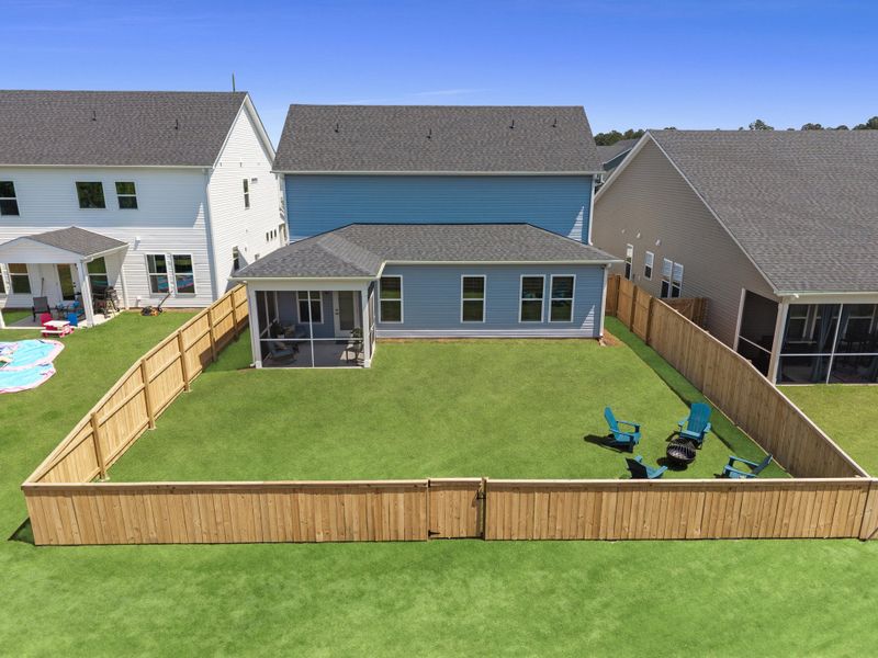 Exterior details and patio area of a home in The Groves of Berkeley, Moncks Corner (Image 25).
