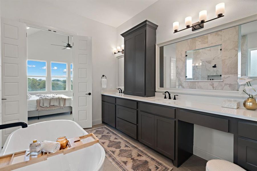 Furnished interior view inside a new home in , Rhome (Image 26).