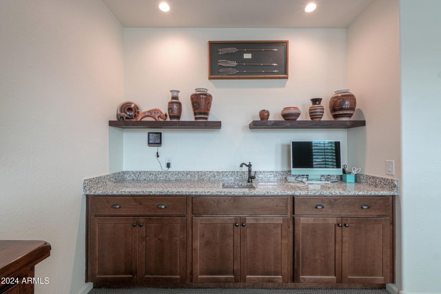 Wet bar in Flex room