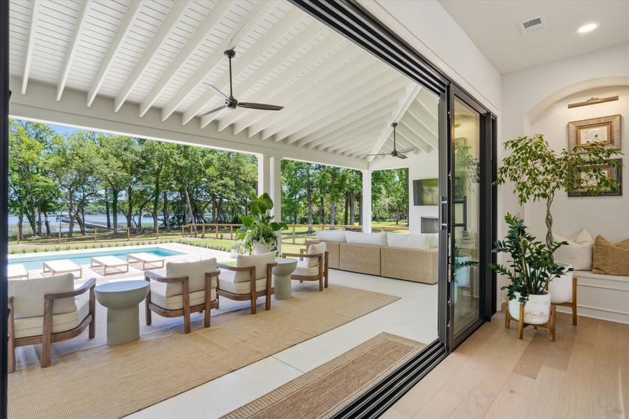 Exterior details and patio area of a home in , Wadmalaw Island (Image 24).