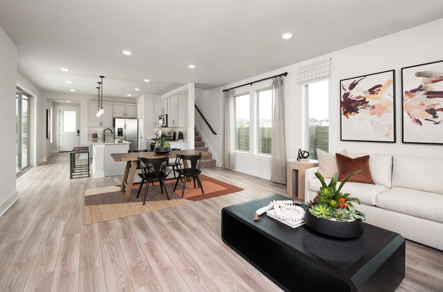 Representative furnished interior of a home built from the Bergamot by Tri Pointe Homes in The Retreat at Harvest, Argyle (Image 9).