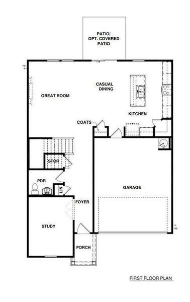 2D floor plan layout of this home in Kingsley Creek, Lithonia, GA (Image 3).