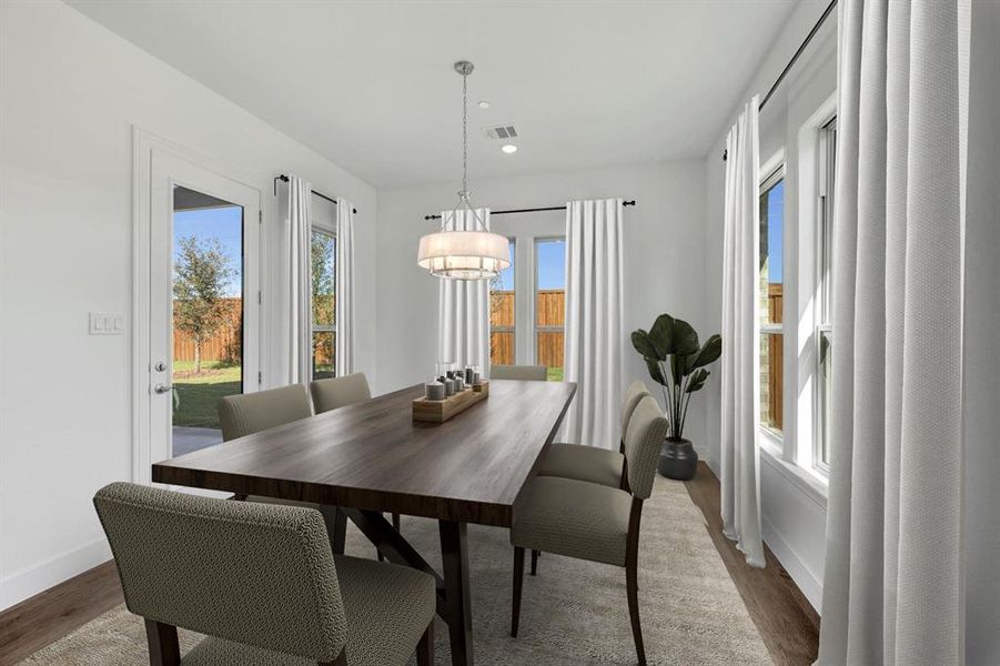 Furnished interior view inside a new home in Kreymer at the Park, Wylie (Image 26).
