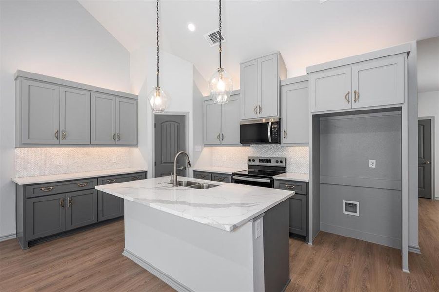 Furnished interior view inside a new home in , Gun Barrel City (Image 8). Furnished interior view inside a new home in , Gun Barrel City (Image 8).
