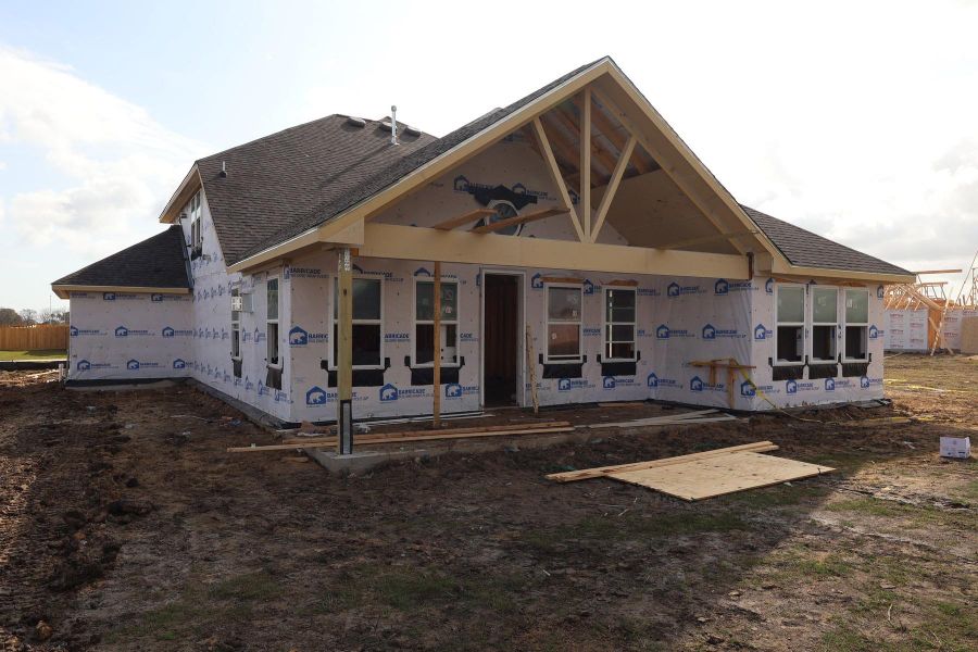 Backyard with covered patio - still under construction!
