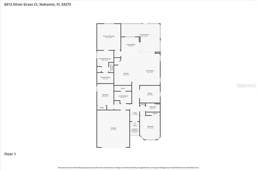 2D floor plan layout of this home in Talon Preserve on Palmer Ranch, Nokomis, FL (Image 5).