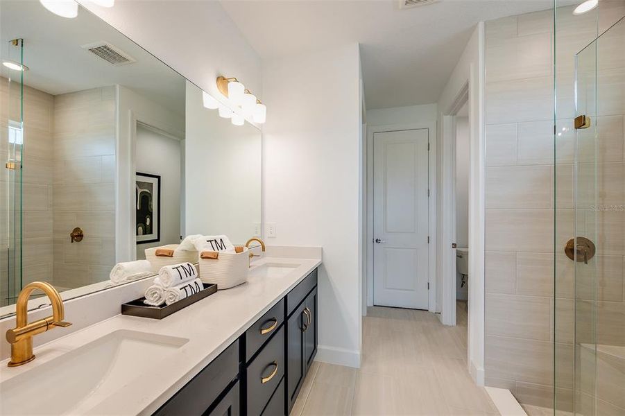 Furnished interior view inside a new home in Esplanade at Wellen Park, Englewood (Image 10).