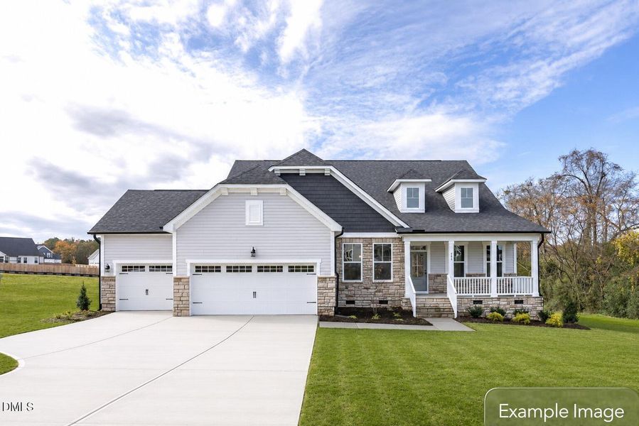 Front exterior of a new home in Rockport, Wake Forest, NC, highlighting curb appeal (Image 1). Front exterior of a new home in Rockport, Wake Forest, NC, highlighting curb appeal (Image 1).