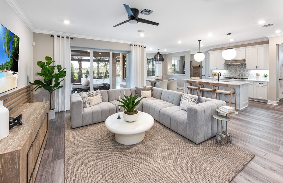Furnished interior view inside a new home in Avondale at Avenir, Palm Beach Gardens (Image 20).