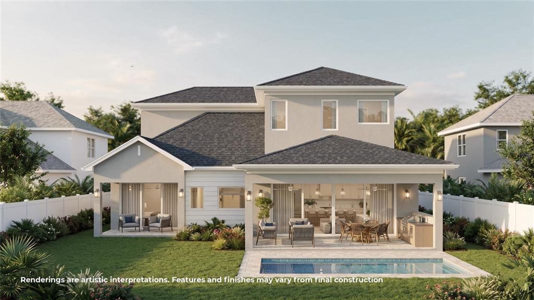 Front exterior of a new home in , Winter Park, FL, highlighting curb appeal (Image 2). Front exterior of a new home in , Winter Park, FL, highlighting curb appeal (Image 2).