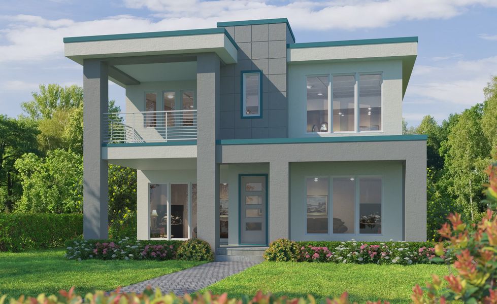 Representative exterior photo of a completed home built from the Kauai - Classic Series | 50' Wide Lots by ICI Homes in Laureate Park, Orlando, FL (Image 6). Representative exterior photo of a completed home built from the Kauai - Classic Series | 50' Wide Lots by ICI Homes in Laureate Park, Orlando, FL (Image 6).