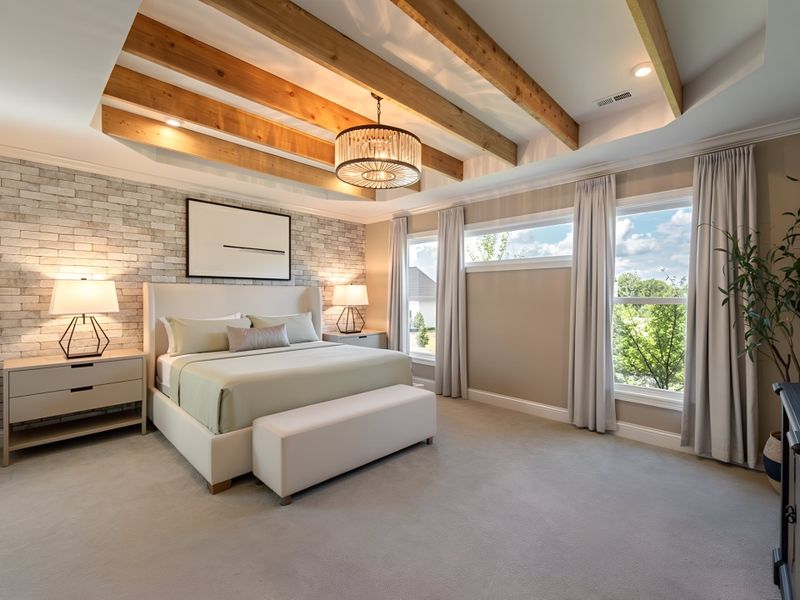 Representative furnished interior of a home built from the Paxton by Fischer Homes in Governor’s Preserve, Canton (Image 29).