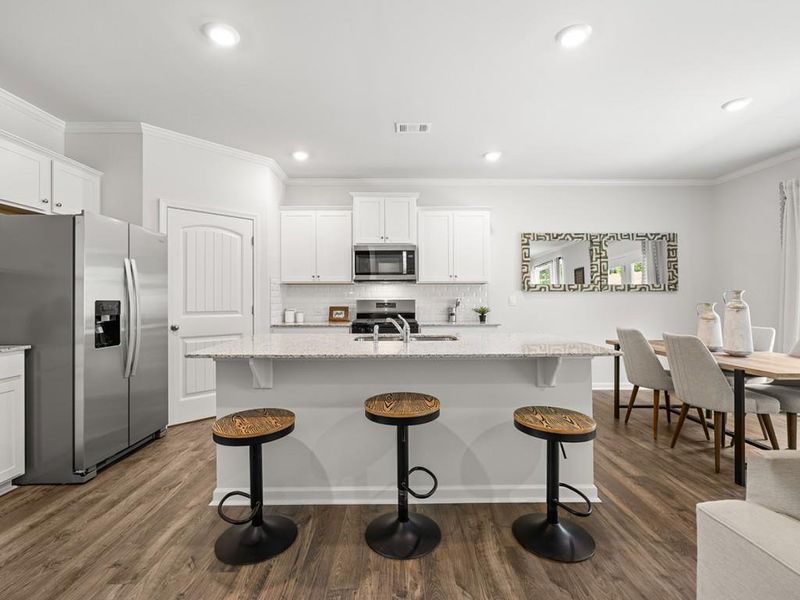 Furnished interior view inside a new home in Parkside at Carter Grove, Cartersville (Image 29). Furnished interior view inside a new home in Parkside at Carter Grove, Cartersville (Image 29).