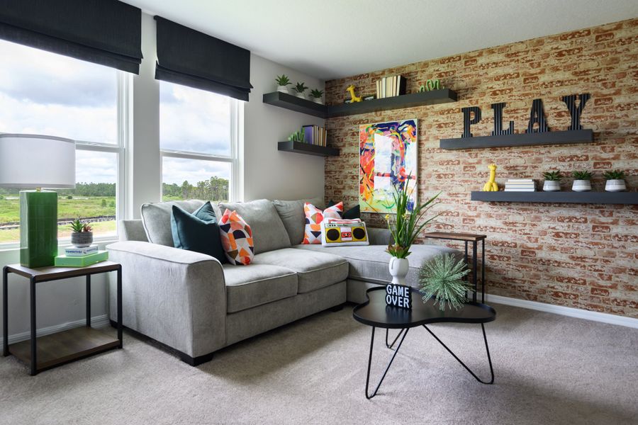 Furnished interior view inside a new home in Crosswinds, Haines City (Image 27).