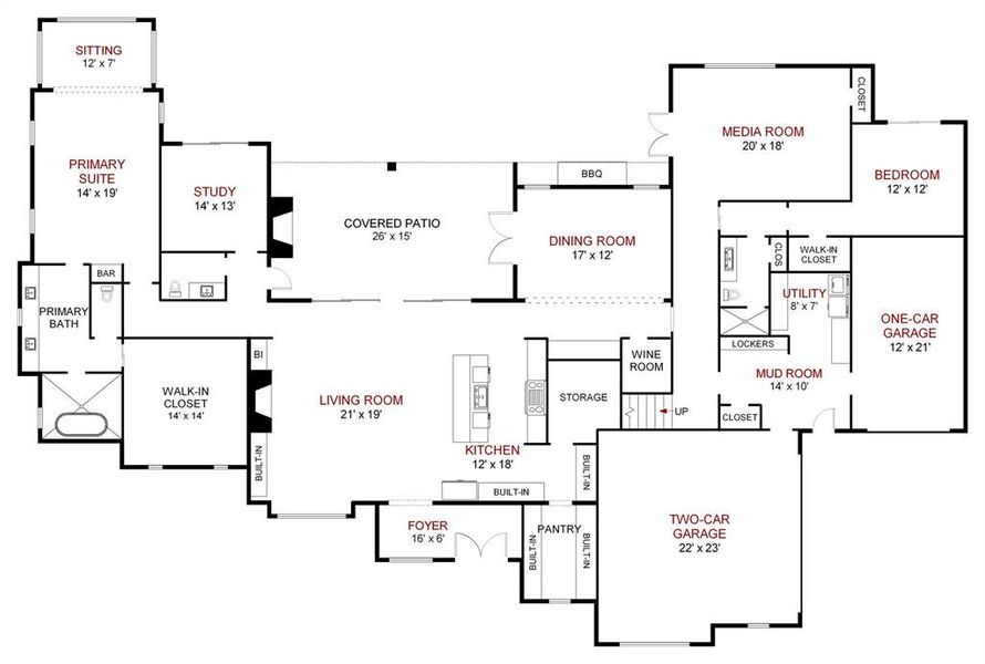 2D floor plan layout of this home in , Dallas, TX (Image 4).