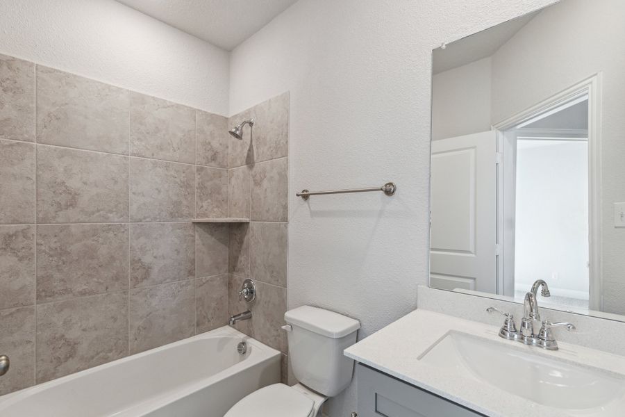 Representative furnished interior of a home built from the Barcelona II by Megatel Homes in Bellagio, Forney (Image 8). Representative furnished interior of a home built from the Barcelona II by Megatel Homes in Bellagio, Forney (Image 8).