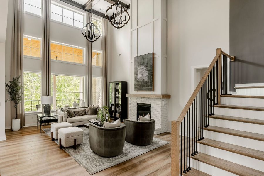 Representative furnished interior of a home built from the Nottingham by Keystone Custom Homes in McLean South Shore, Belmont (Image 8).