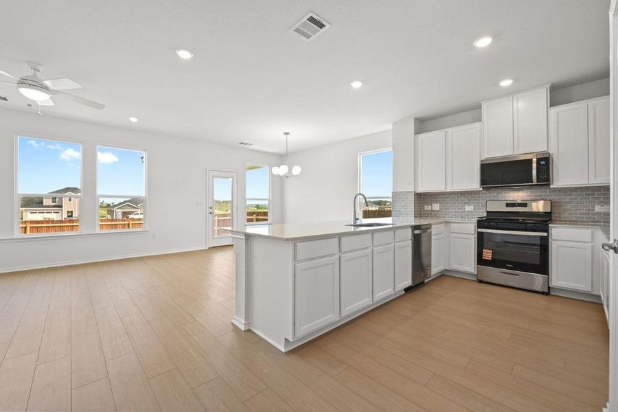 Furnished interior view inside a new home in Watermill-Classic Collection, Uhland (Image 10).