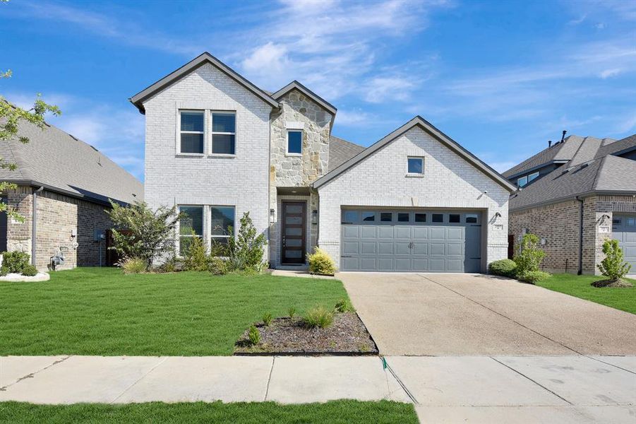 Front exterior of a new home in , Mesquite, TX, highlighting curb appeal (Image 1). Front exterior of a new home in , Mesquite, TX, highlighting curb appeal (Image 1).