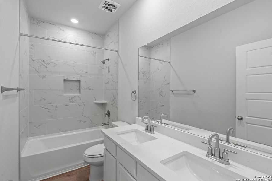 Furnished interior view inside a new home in Highland Ridge, New Braunfels (Image 3). Furnished interior view inside a new home in Highland Ridge, New Braunfels (Image 3).