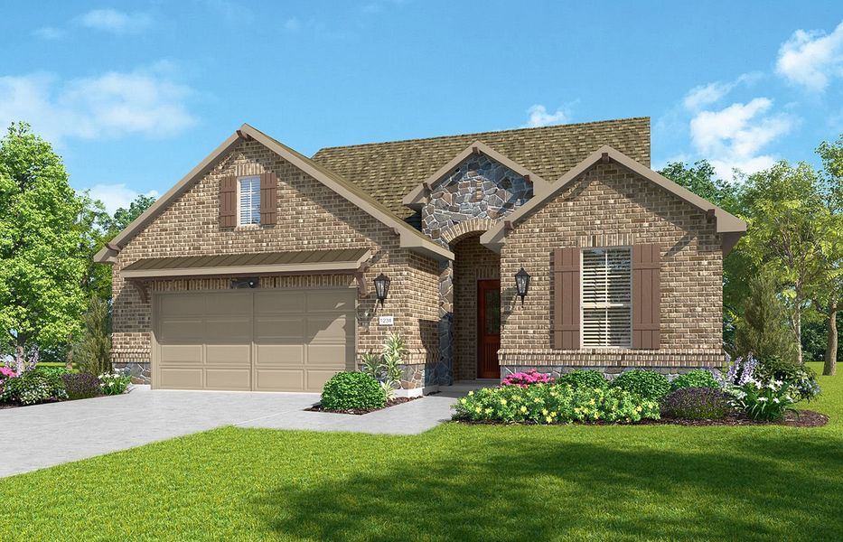 Representative exterior photo of a completed home built from the Casina by Ladera Texas in Ladera Little Elm, Little Elm, TX (Image 14).