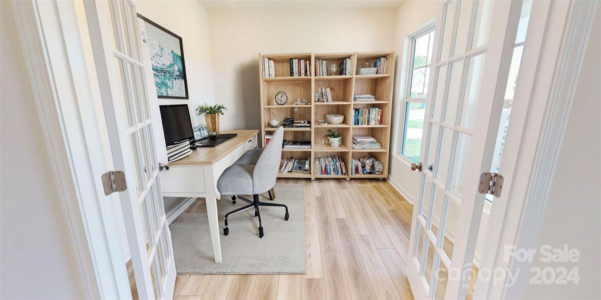 Study shown with virtual staging