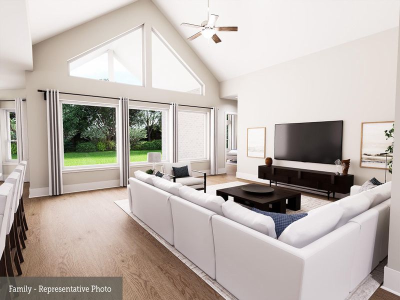 Furnished interior view inside a new home in The Woodlands Hills - Premier Collection, Willis (Image 9).
