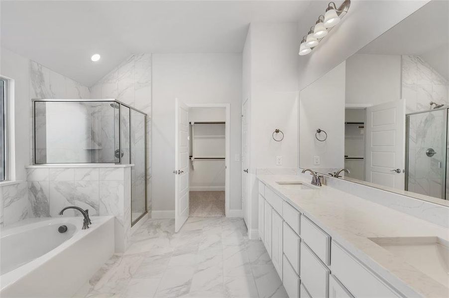 Furnished interior view inside a new home in Creekview Meadows, Pilot Point (Image 11).