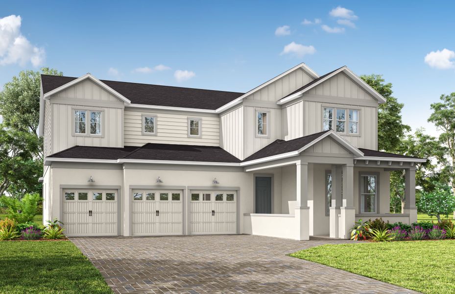 Representative exterior photo of a completed home built from the Roseland by Pulte Homes in The Grow, Orlando, FL (Image 15).