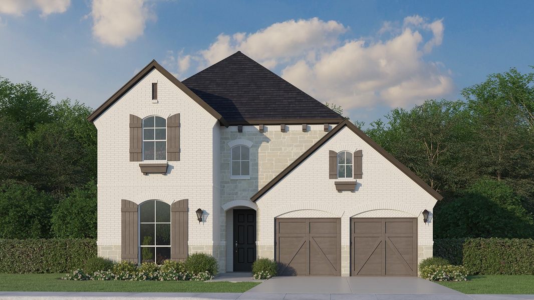 Plan 1163 Elevation J w/ Stone Plan 1163 Elevation J w/ Stone