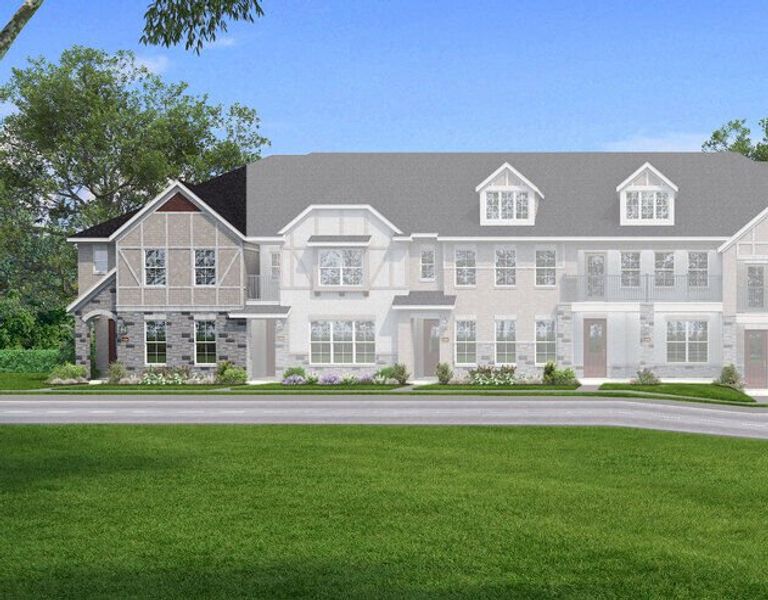 Representative exterior photo of a completed home built from the Bridgeport by Mattamy Homes in Bayside, Rowlett, TX (Image 12).