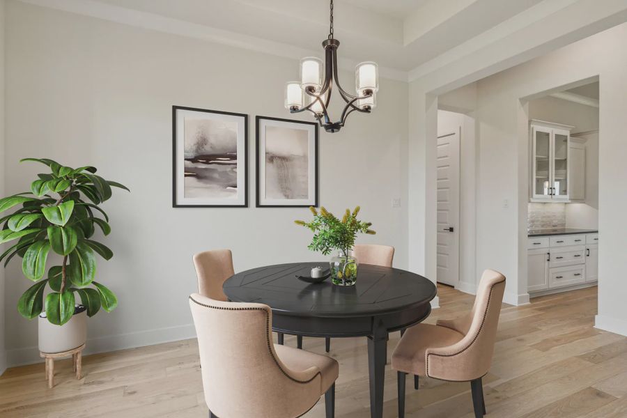 Representative furnished interior of a home built from the San Marino II by Chesmar Homes in Lakeway Estates, Waxahachie (Image 4). Representative furnished interior of a home built from the San Marino II by Chesmar Homes in Lakeway Estates, Waxahachie (Image 4).