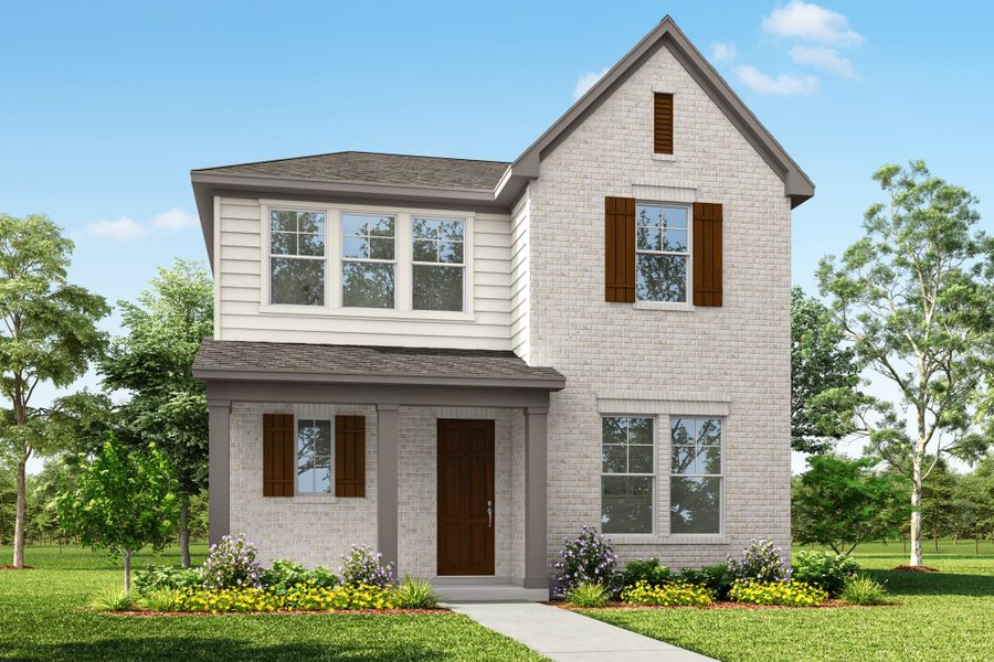 Representative exterior photo of a completed home built from the Republic by Tri Pointe Homes in Paley Park at Easton Park, Austin, TX (Image 23). Representative exterior photo of a completed home built from the Republic by Tri Pointe Homes in Paley Park at Easton Park, Austin, TX (Image 23).