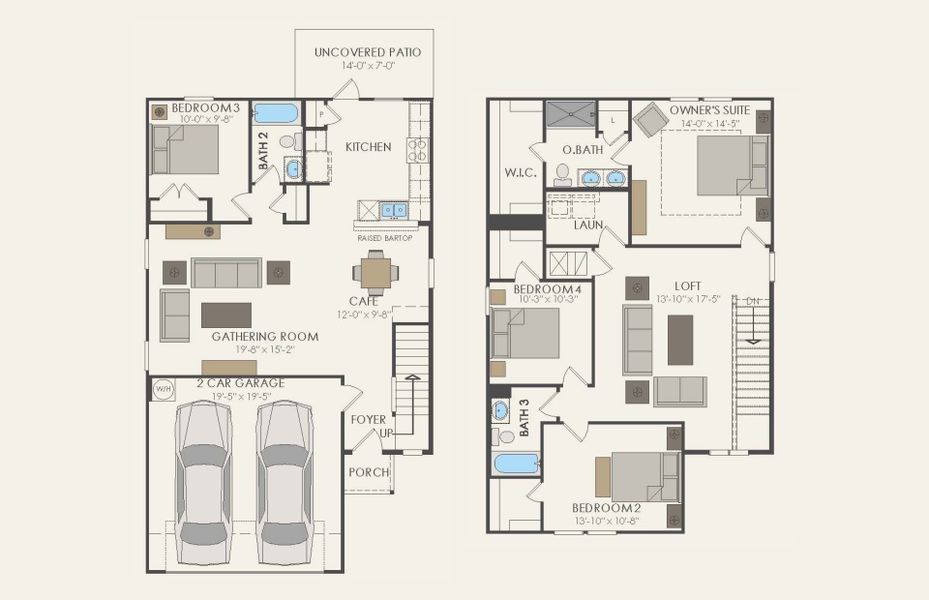 2D floor plan layout of this home in Arbordale, Forney, TX (Image 2). 2D floor plan layout of this home in Arbordale, Forney, TX (Image 2).