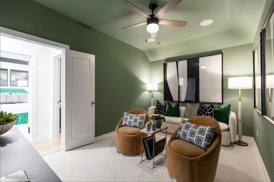 Model Home staged Media Room Model Home staged Media Room