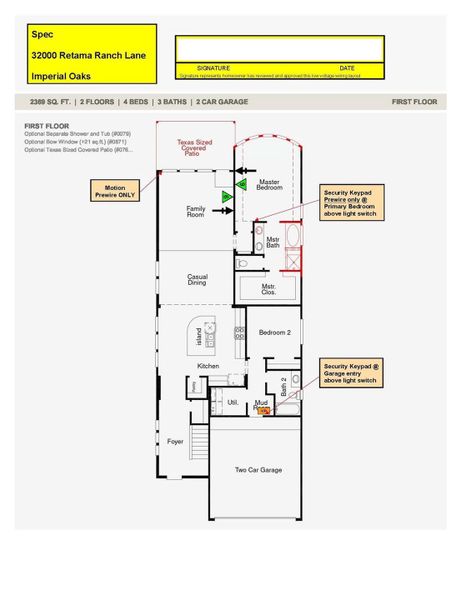 2D floor plan layout of this home in The Meadows at Imperial Oaks, Spring, TX (Image 2). 2D floor plan layout of this home in The Meadows at Imperial Oaks, Spring, TX (Image 2).