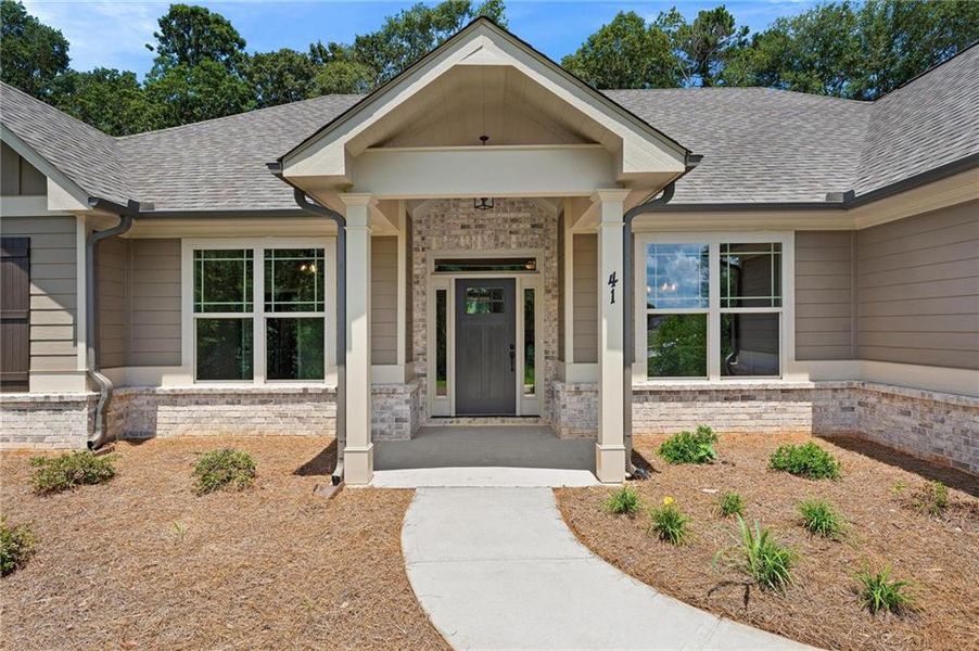 Front exterior of a new home in , Jefferson, GA, highlighting curb appeal (Image 26).