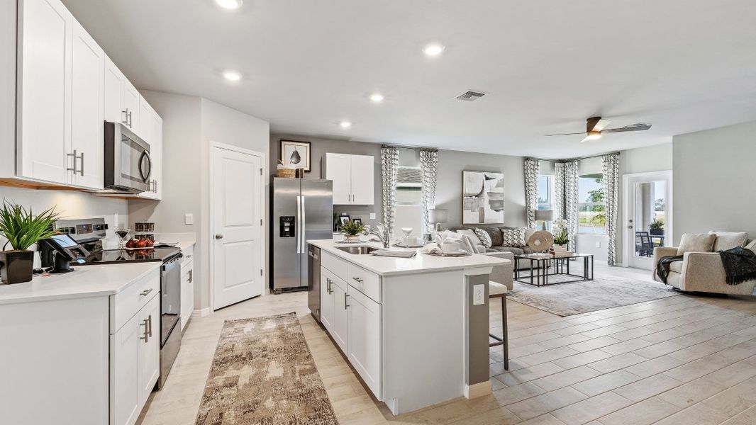 Representative furnished interior of a home built from the Lakeside by D.R. Horton in Hemingway Pointe, Fort Myers (Image 7).