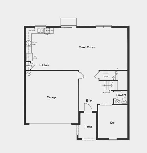 2D floor plan layout for the Plan 2566 by KB Home in Sawgrass Lakes II, Parrish, FL (Image 12). 2D floor plan layout for the Plan 2566 by KB Home in Sawgrass Lakes II, Parrish, FL (Image 12).
