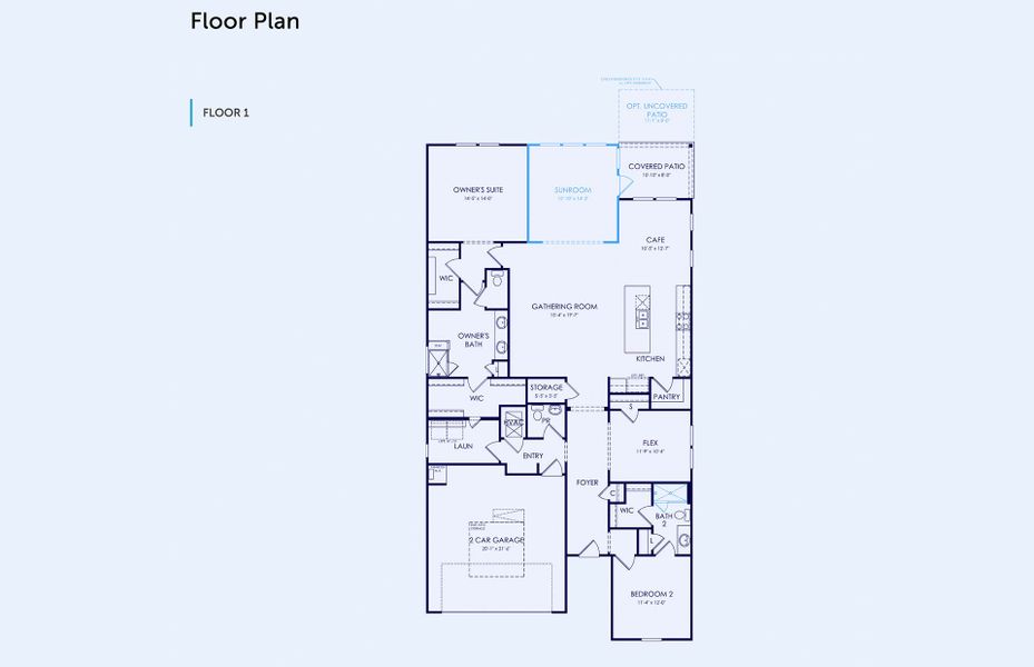 2D floor plan layout of this home in Carolina Riverside, Belmont, NC (Image 3).