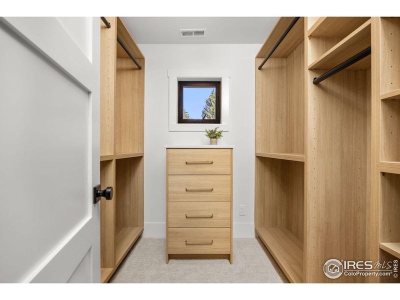 Primary Closet with Adjustable Shelves